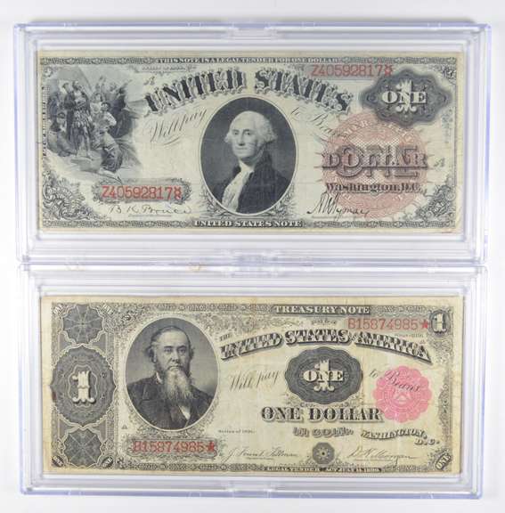 Lot (2) 1880 $1 Legal Tender & 1891 Treasury Large Size Notes