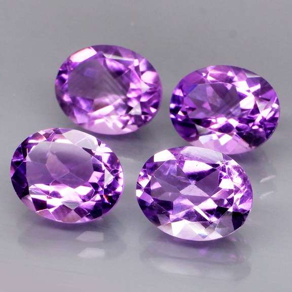 Glittering 8.56ct 10x8mm real Bolivian Amethyst set