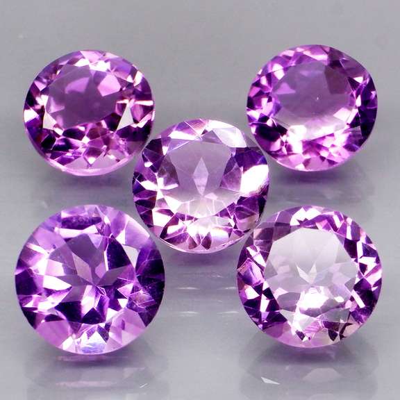 Tremendous 8.61ct 8mm real Bolivian Amethyst set