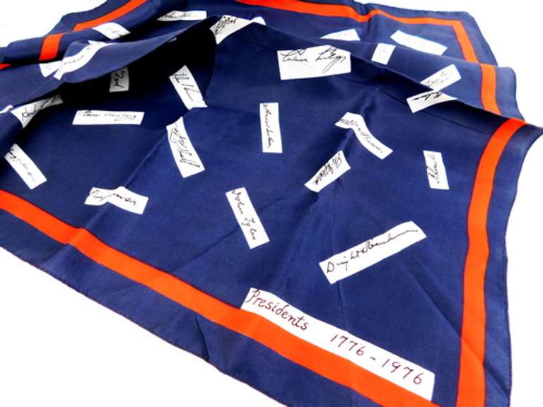 Vintage 1976 BiCentennial President's Scarf