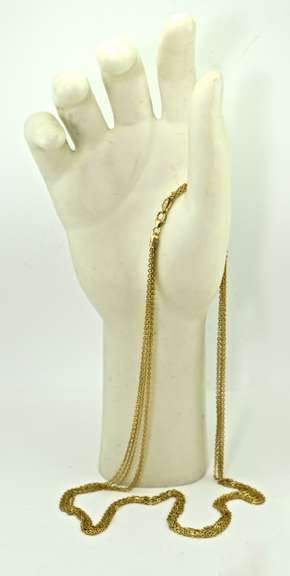 Feminine 24" 5-Strand Cable Link 14K Necklace