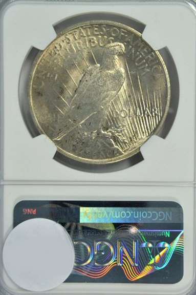 Virtual Gem BU 1924 Peace Silver Dollar. NGC MS64