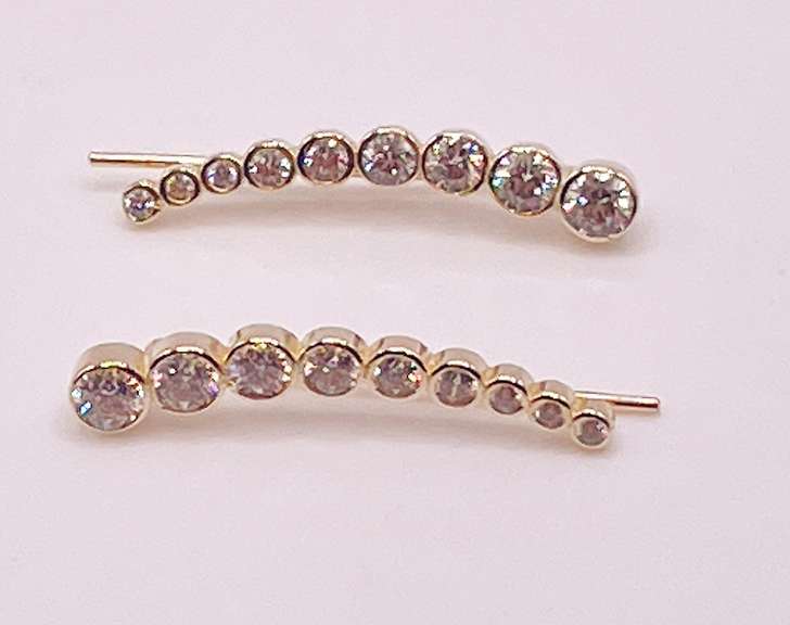 14kt Solid Yellow Gold & Diamond Earrings