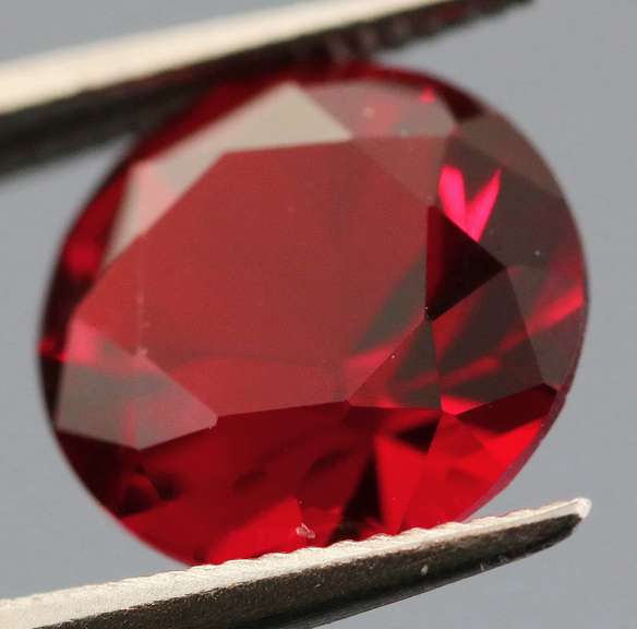 Cherry red 1.40ct created Ruby solitaire