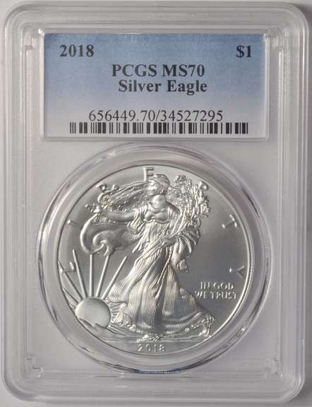 2018 American Silver Eagle PCGS MS70