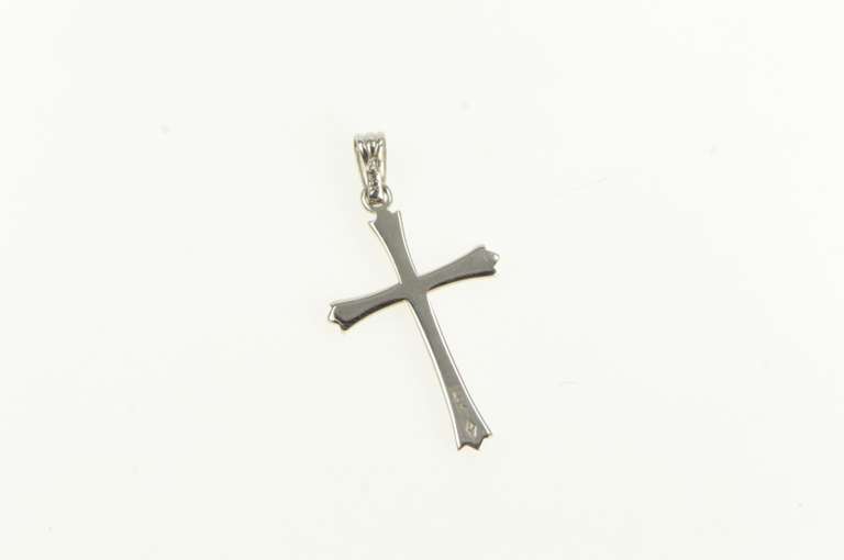 14K White Gold Cross Christian Faith Symbol Classic Charm/Pendant