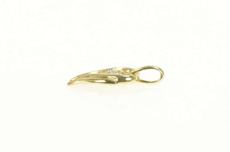 10K Yellow Gold Diamond Cluster Heart Love Symbol Pendant