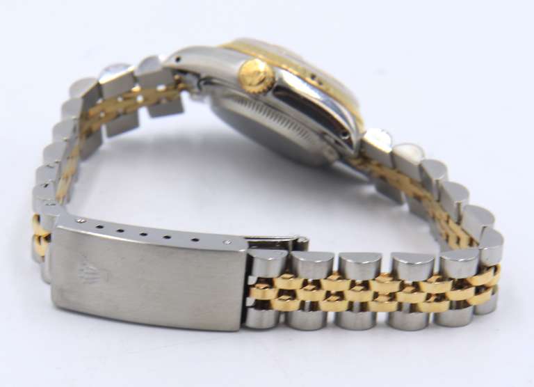 Rolex Date Two Tone Champagne Dial Watch