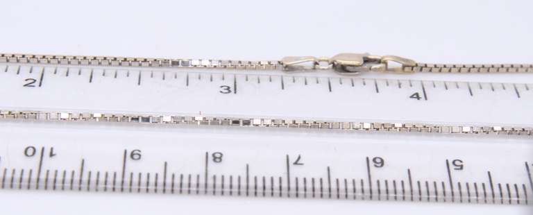 Simple White Gold Box Chain