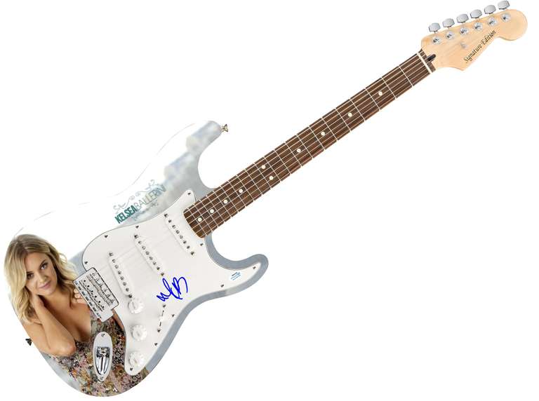 Kelsea Bellerini Autographed 1/1 Custom Graphics Photo Guitar ACOA