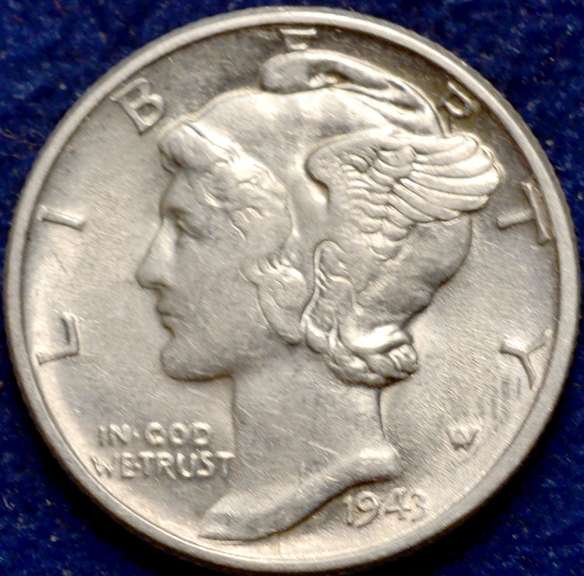 1943 Mercury Dime BU