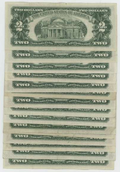 15 Much Nicer mixed 1953 & 1963 Series $2 Red Seal Notes