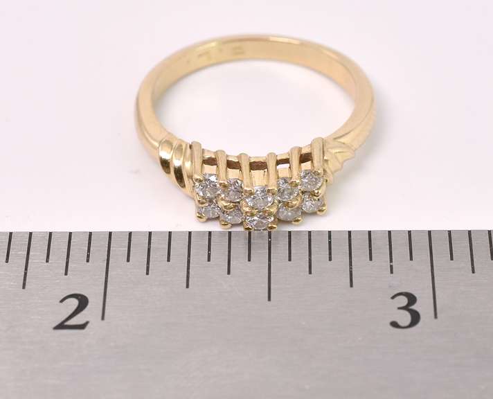 Amazing Diamond Ring In 14K Yellow Gold
