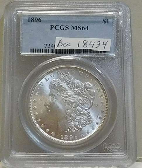 1896 Morgan Dol PCGS MS-64 near GEM