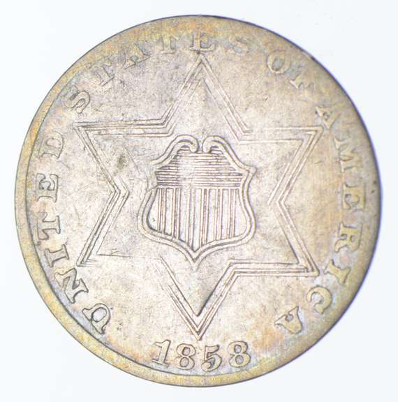 1858 Silver Three-Cent Piece