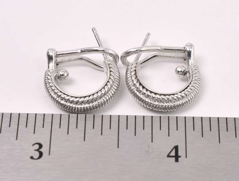 Beautiful Hoop Earrings In Sterling Silver