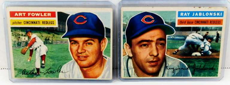 2 Topps 1956 Redlegs Baseball Cards
