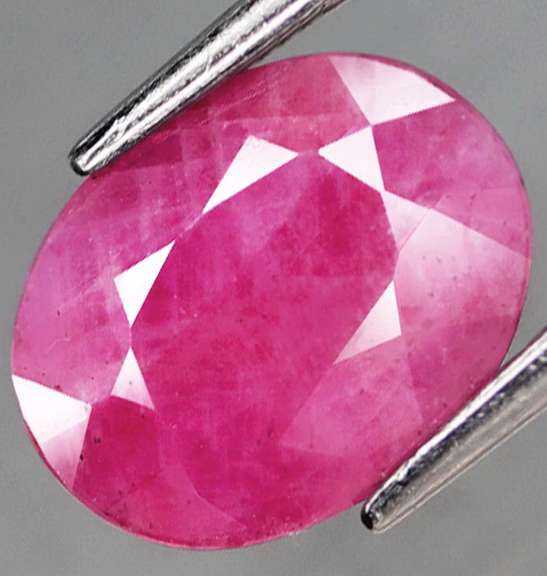 Heated only! 2.11ct top violet red Ruby cabochon