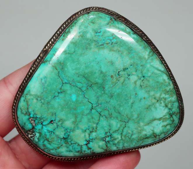 Stunning well marbled Turquoise buckle