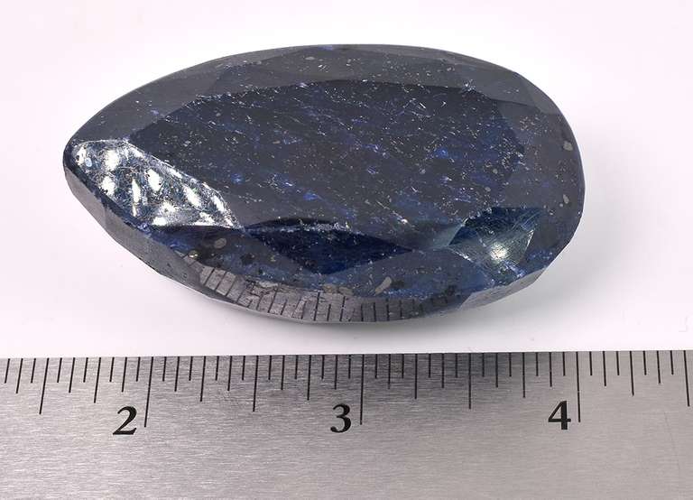 Marvelous Colossal 583.97CTS Pear Shaped Faceted Blue Sapphire Gemstone