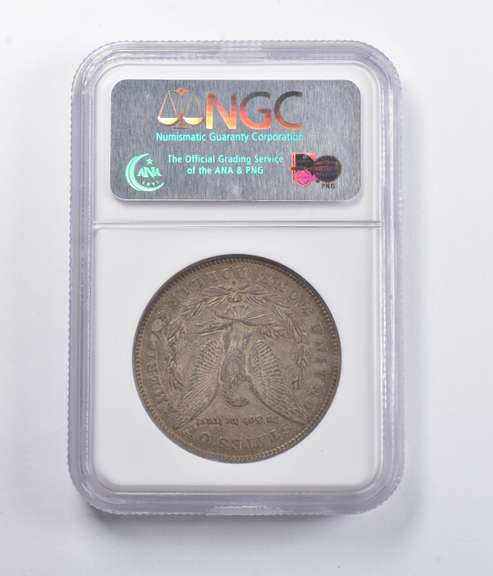 AU50 1878-S REV Of 78 Morgan Silver Dollar TOP 100 NGC
