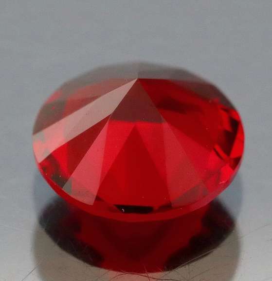 Stunning cherry red 1.43ct created Ruby solitaire
