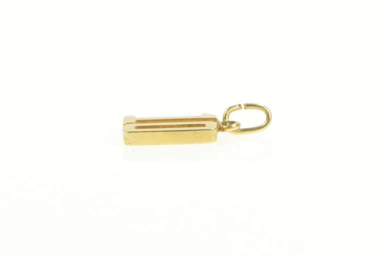 14K Yellow Gold # 10 Number Ten Lucky Cut Out Vintage Charm/Pendant