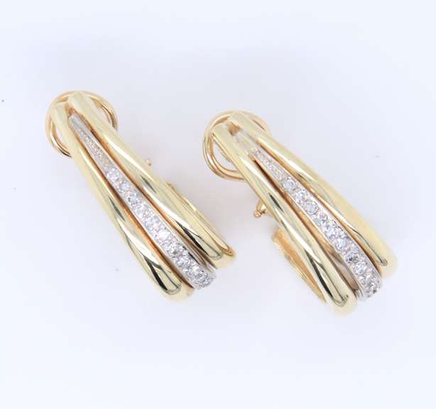 What a Beautiful Pieace! Single Cut Diamond J Hoop Earrings