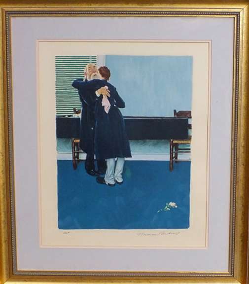 Extremely rare and collectable hand signed Norman Rockwell