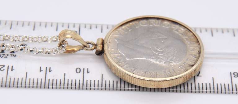 1940 Italian Coin Pendant Necklace