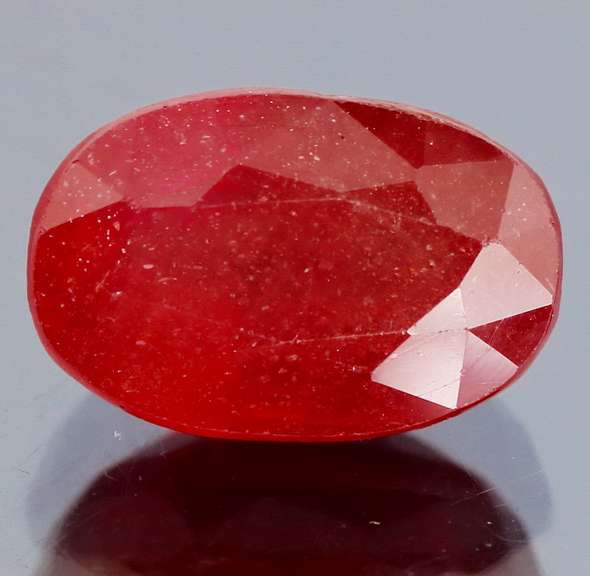 Fantastic 5.54ct oval cut rich blood red Ruby