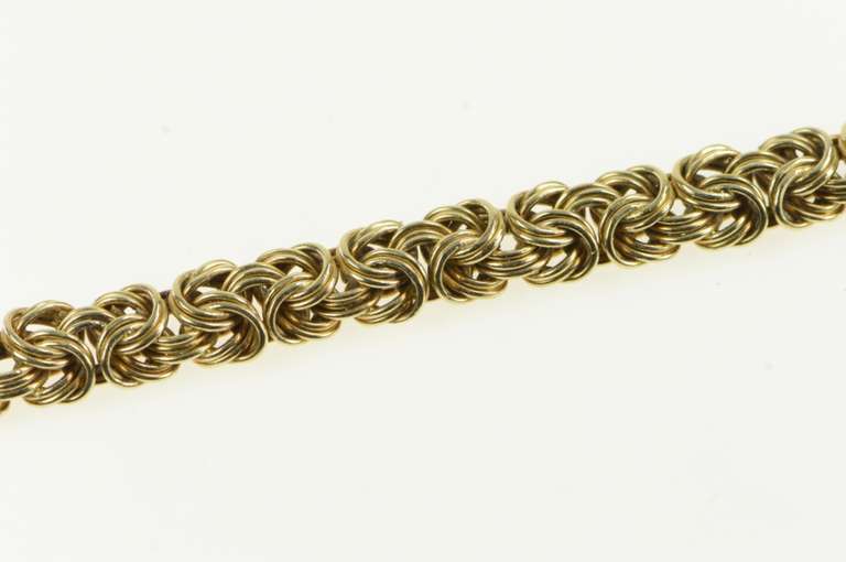 Gold Filled 6.7mm Byzantine Link Woven Fancy Chain Necklace