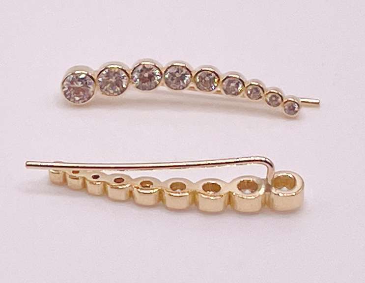 14kt Solid Yellow Gold & Diamond Earrings