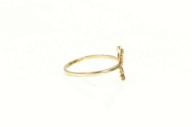 10K Yellow Gold Cat Stylized Kitten Kitty Animal Lover Ring