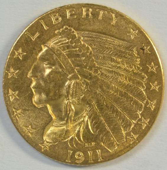 Choice BU 1911 US $2.50 Indian Gold Piece. Investment quality
