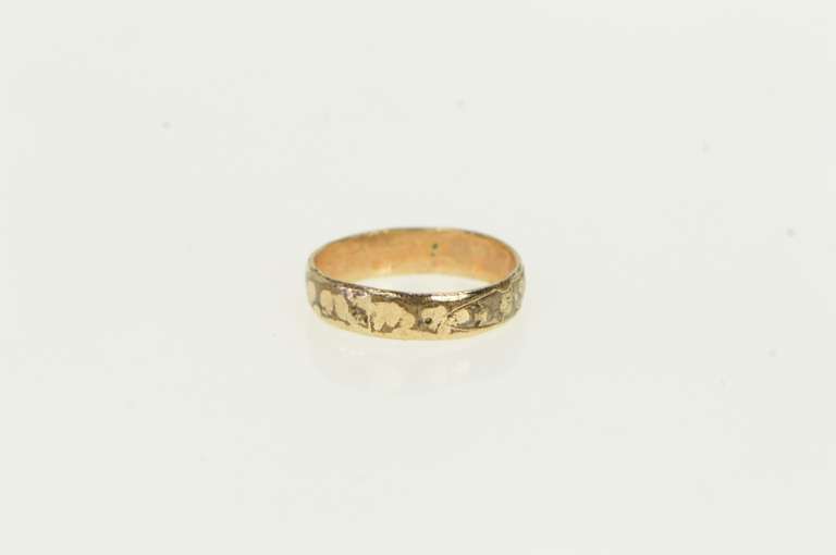 Gold Filled Victorian 3.4mm Patterned Child's Baby Ring