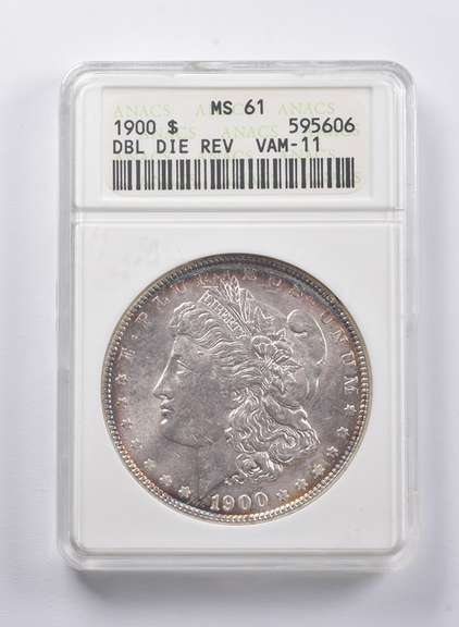 MS61 1900 Morgan Silver Dollar DBL DIE REV VAM-11 ANACS
