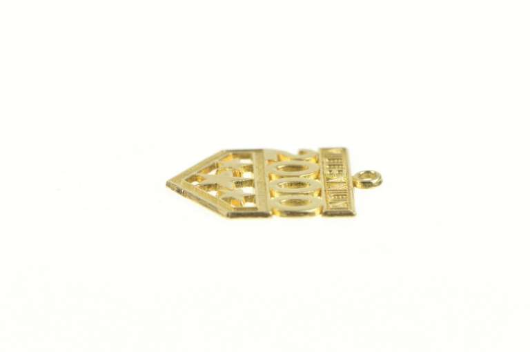 14K Yellow Gold Millennium Year 2000 New Year Charm/Pendant