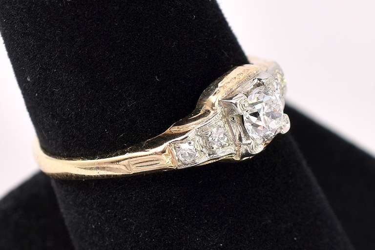 Vintage  Approx. 0.40CTW Diamond Ring In Yellow Gold