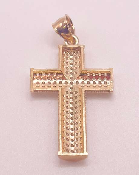 14kt Solid Yellow Gold Cross Pendant