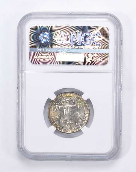 MS65 1949 Washington Quarter - Toned - Graded by NGC