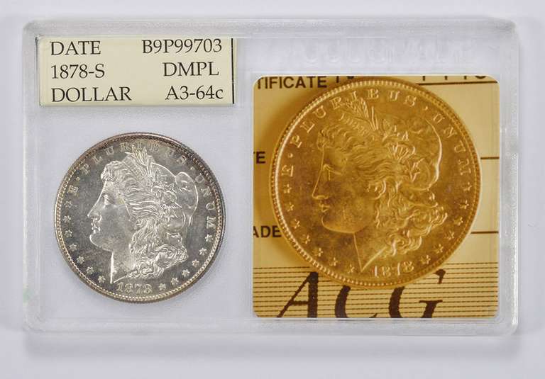 A3-64c 1878-S Morgan Silver Dollar - Accugrade Graded