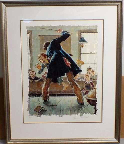 Extremely rare and collectable hand signed Norman Rockwell