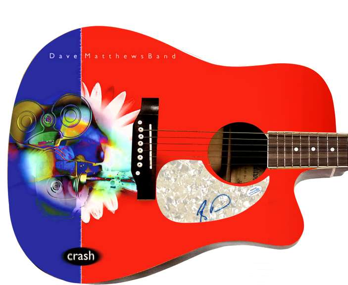 Dave Matthews Band Boyd Tinsley Signed 1:1 Graphics Photo Guitar ACOA