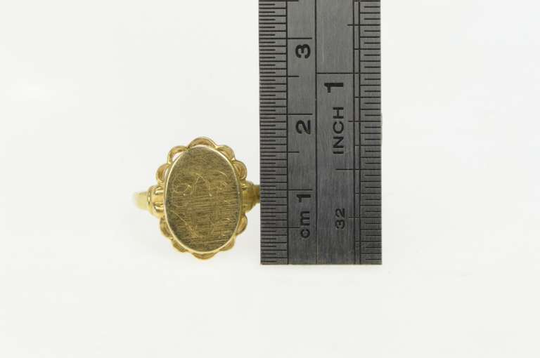14K Yellow Gold G B D Monogram Initial Name Letter Vintage Ring