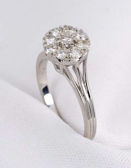 Sparkling Cluster of 9 Diamonds
