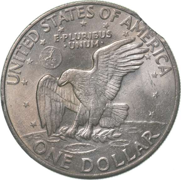 1972 Eisenhower Dollar Clip Error