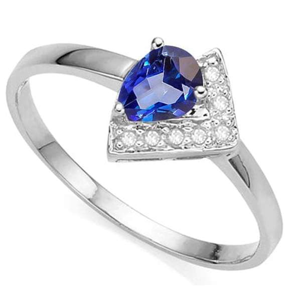 1/3 CARAT IOLITE SILVER RING