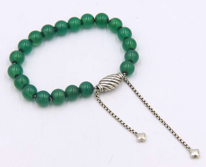 David Yurman Green Onyx Spiritual Bead Bracelet