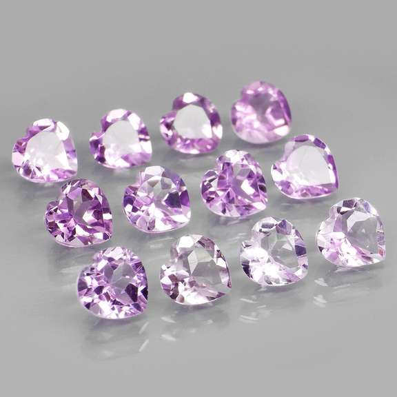 Stunning 8.07ct heart cut real Bolivian Amethyst set
